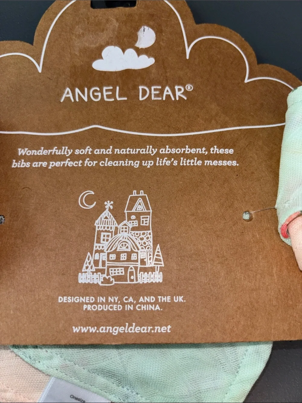 Angel Dear Pastel Pineapple Bandana Bib - Pink, Yellow & Mint- set of two